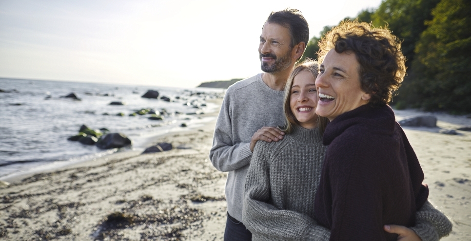 Family smiling